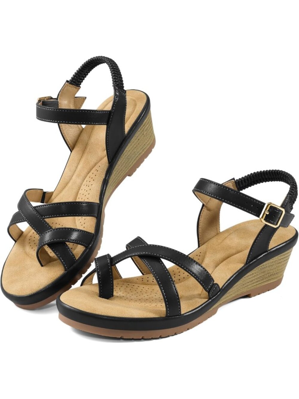 Stylish Women's Wedge Sandals - Comfortable Platform Shoes for Work & Casual